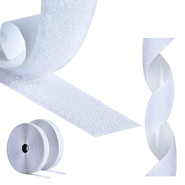 AiQInu Klettband Selbstklebend,5M Klettverschluss Extra Stark Doppelseitig Klebende,20mm Breit Selbstklebendes Klebepad Enthält Flauschband und Hakenband Kann für Haushalt,DIY und Handgefertigt